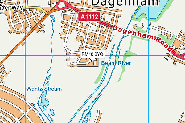 RM10 9YQ map - OS VectorMap District (Ordnance Survey)