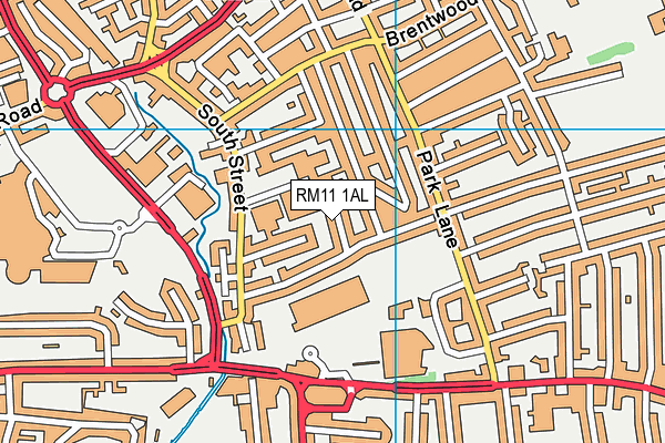 RM11 1AL map - OS VectorMap District (Ordnance Survey)