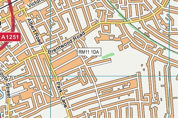 RM11 1DA map - OS VectorMap District (Ordnance Survey)