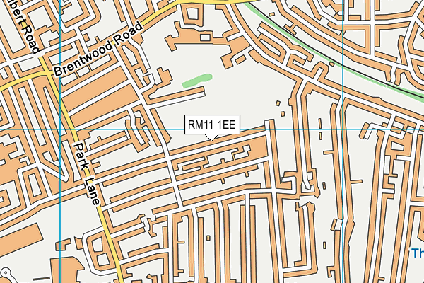Hylands Park map (RM11 1EE) - OS VectorMap District (Ordnance Survey)