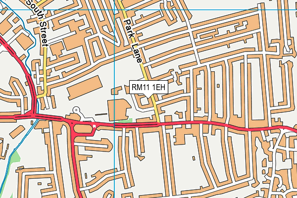 RM11 1EH map - OS VectorMap District (Ordnance Survey)