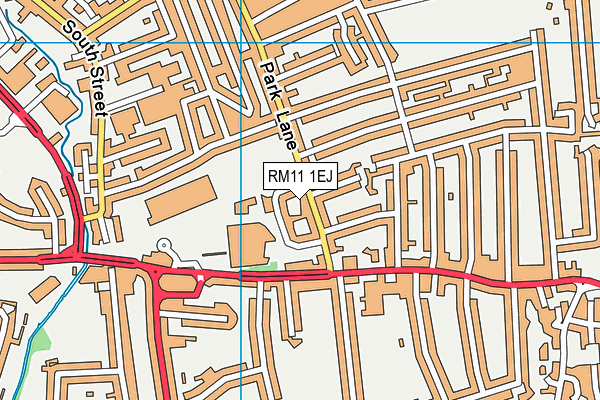 RM11 1EJ map - OS VectorMap District (Ordnance Survey)