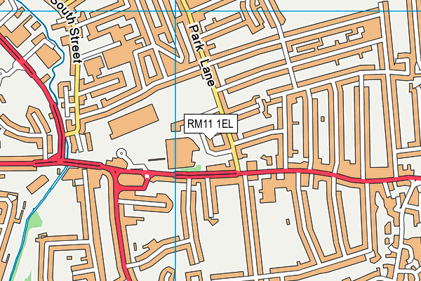 RM11 1EL map - OS VectorMap District (Ordnance Survey)