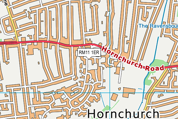 RM11 1ER map - OS VectorMap District (Ordnance Survey)