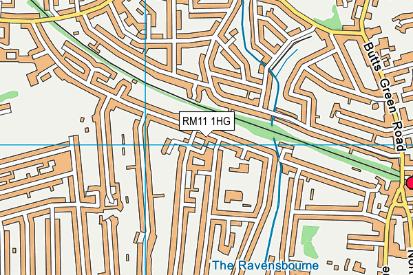 RM11 1HG map - OS VectorMap District (Ordnance Survey)