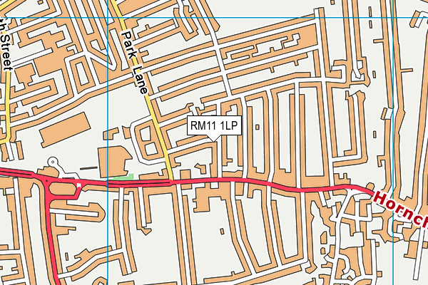 RM11 1LP map - OS VectorMap District (Ordnance Survey)