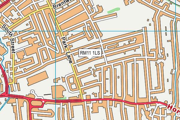 RM11 1LS map - OS VectorMap District (Ordnance Survey)