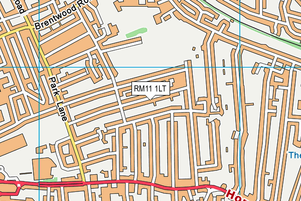 RM11 1LT map - OS VectorMap District (Ordnance Survey)