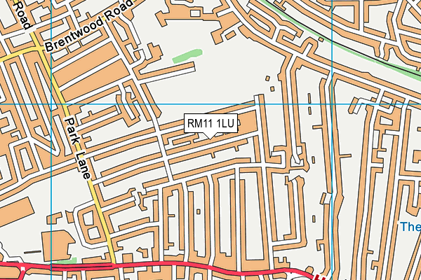 RM11 1LU map - OS VectorMap District (Ordnance Survey)