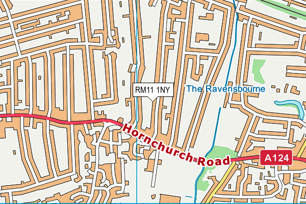RM11 1NY map - OS VectorMap District (Ordnance Survey)
