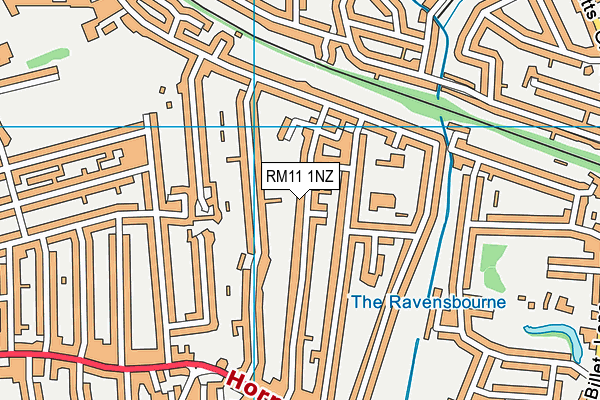 RM11 1NZ map - OS VectorMap District (Ordnance Survey)