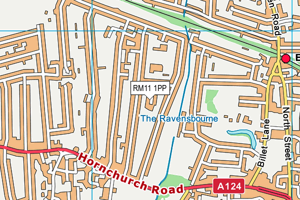 RM11 1PP map - OS VectorMap District (Ordnance Survey)