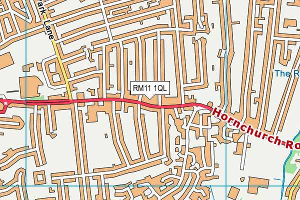 RM11 1QL map - OS VectorMap District (Ordnance Survey)