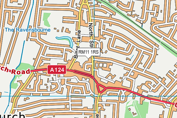 RM11 1RS map - OS VectorMap District (Ordnance Survey)