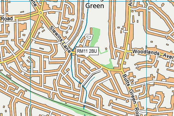 Haynes Park map (RM11 2BU) - OS VectorMap District (Ordnance Survey)