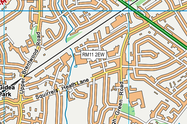 David Lloyd (Gidea Park) map (RM11 2EW) - OS VectorMap District (Ordnance Survey)