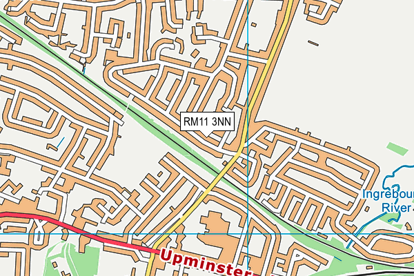 RM11 3NN map - OS VectorMap District (Ordnance Survey)