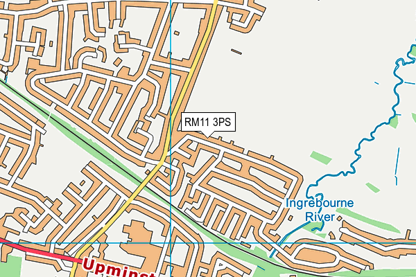 RM11 3PS map - OS VectorMap District (Ordnance Survey)