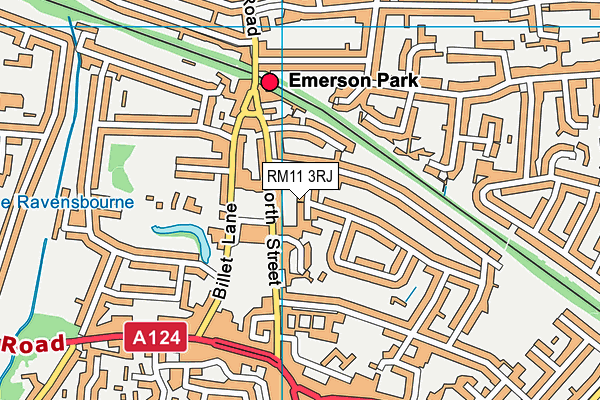 RM11 3RJ map - OS VectorMap District (Ordnance Survey)