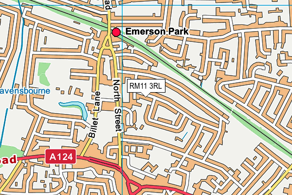 RM11 3RL map - OS VectorMap District (Ordnance Survey)