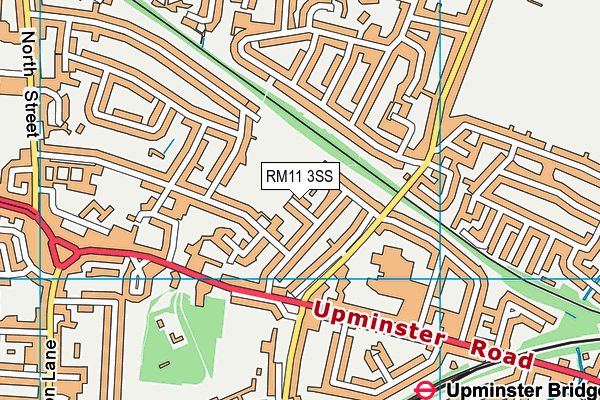 RM11 3SS map - OS VectorMap District (Ordnance Survey)