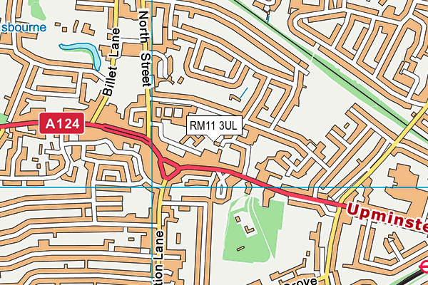 RM11 3UL map - OS VectorMap District (Ordnance Survey)