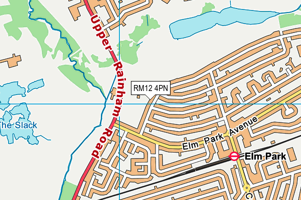 RM12 4PN map - OS VectorMap District (Ordnance Survey)
