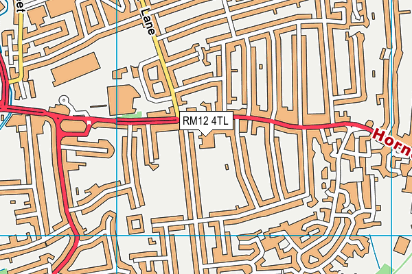 RM12 4TL map - OS VectorMap District (Ordnance Survey)