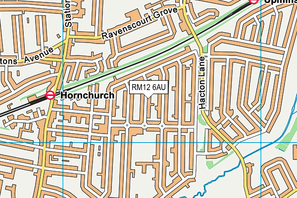 Hacton Primary School map (RM12 6AU) - OS VectorMap District (Ordnance Survey)