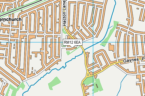 RM12 6EA map - OS VectorMap District (Ordnance Survey)