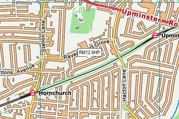 RM12 6HP map - OS VectorMap District (Ordnance Survey)