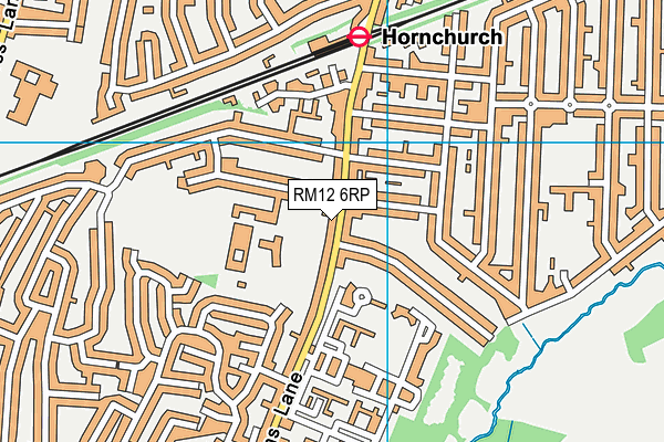 RM12 6RP map - OS VectorMap District (Ordnance Survey)