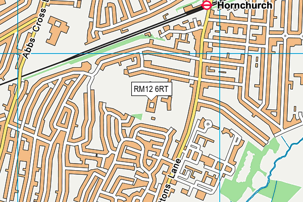 Sanders Draper map (RM12 6RT) - OS VectorMap District (Ordnance Survey)