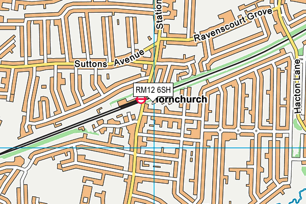 RM12 6SH map - OS VectorMap District (Ordnance Survey)