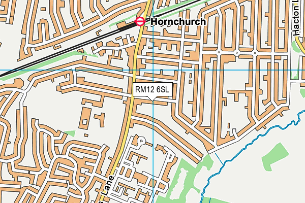 RM12 6SL map - OS VectorMap District (Ordnance Survey)