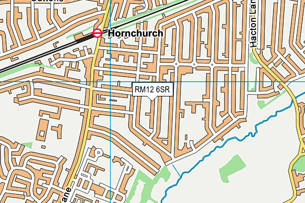 RM12 6SR map - OS VectorMap District (Ordnance Survey)