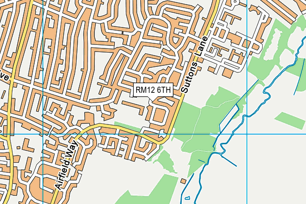 Scotts Primary School map (RM12 6TH) - OS VectorMap District (Ordnance Survey)