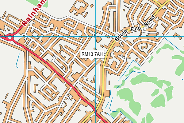 Whybridge Junior School map (RM13 7AH) - OS VectorMap District (Ordnance Survey)
