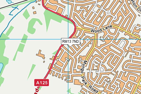 RM13 7ND map - OS VectorMap District (Ordnance Survey)