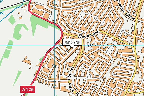 RM13 7NP map - OS VectorMap District (Ordnance Survey)
