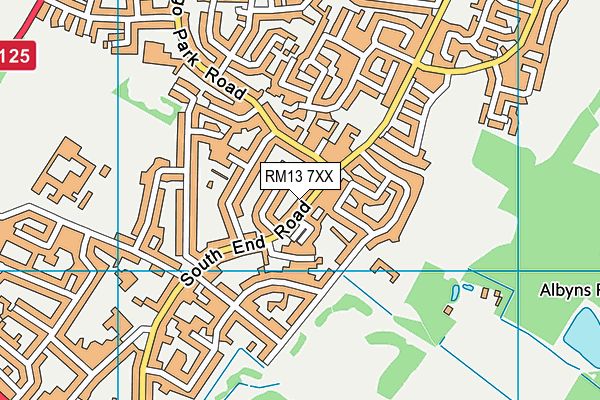 RM13 7XX map - OS VectorMap District (Ordnance Survey)
