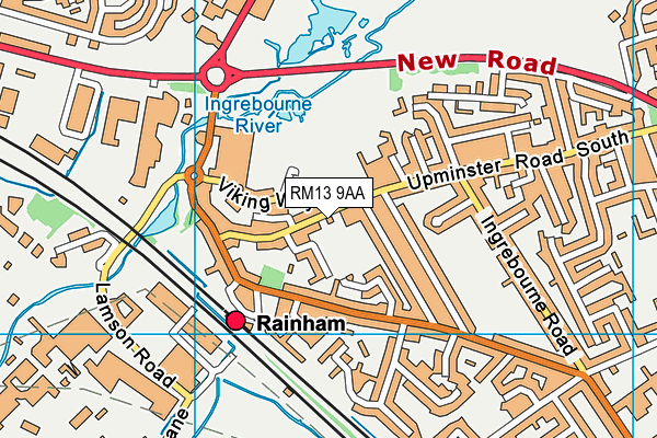 Rainham Village Primary School map (RM13 9AA) - OS VectorMap District (Ordnance Survey)