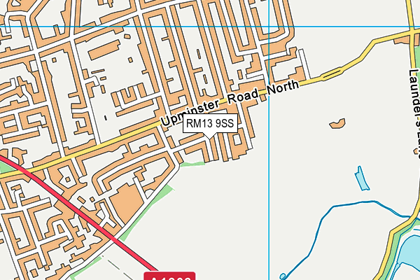 RM13 9SS map - OS VectorMap District (Ordnance Survey)