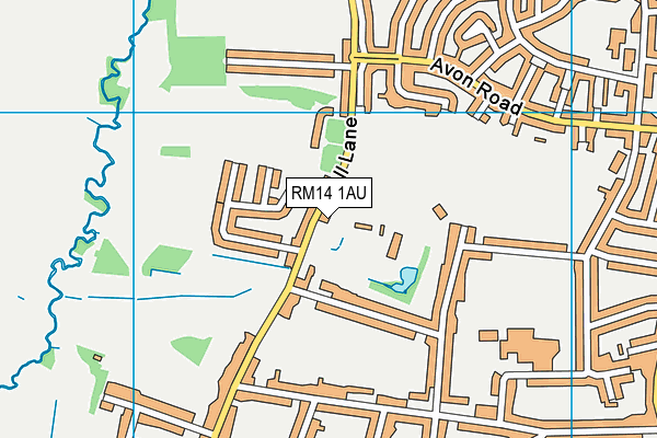 Upminster Golf Club map (RM14 1AU) - OS VectorMap District (Ordnance Survey)