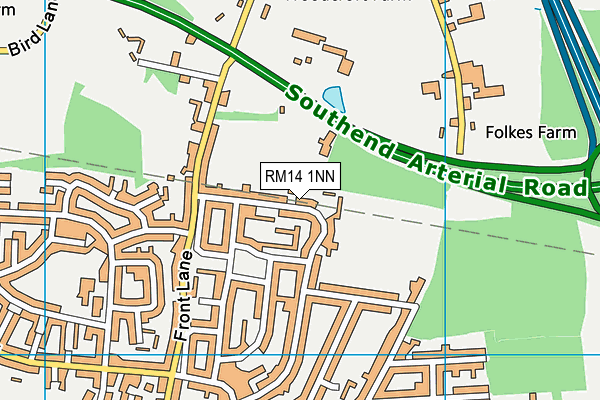 RM14 1NN map - OS VectorMap District (Ordnance Survey)