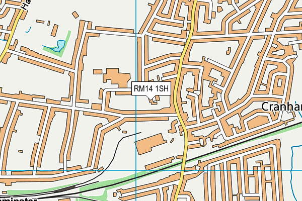 RM14 1SH map - OS VectorMap District (Ordnance Survey)
