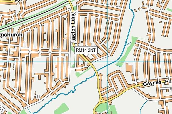 RM14 2NT map - OS VectorMap District (Ordnance Survey)