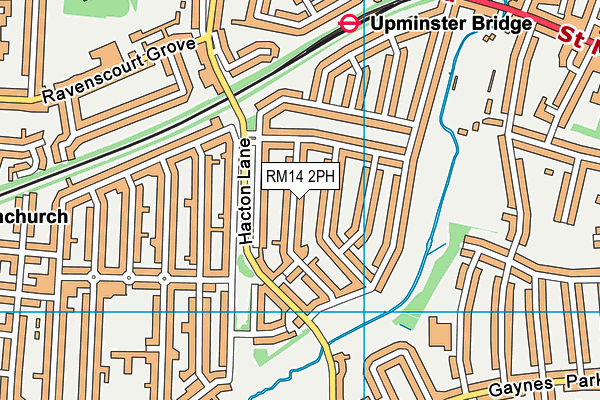 RM14 2PH map - OS VectorMap District (Ordnance Survey)