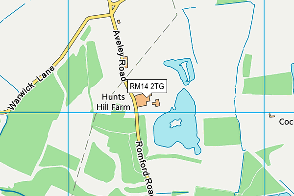 RM14 2TG map - OS VectorMap District (Ordnance Survey)