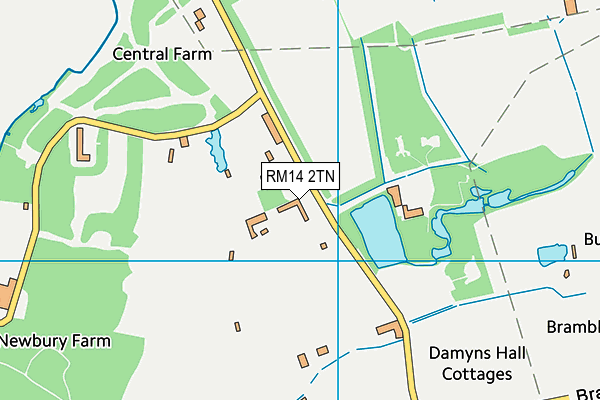RM14 2TN map - OS VectorMap District (Ordnance Survey)